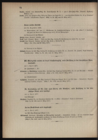 Kaiserlich-königliches Armee-Verordnungsblatt: Personal-Angelegenheiten 18770324 Seite: 6