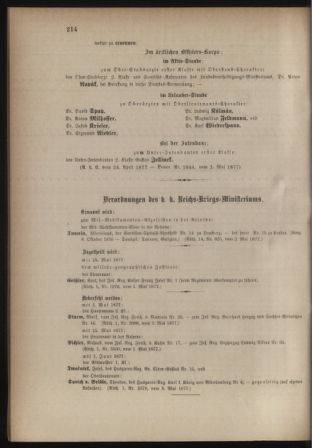 Kaiserlich-königliches Armee-Verordnungsblatt: Personal-Angelegenheiten 18770507 Seite: 14