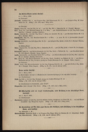 Kaiserlich-königliches Armee-Verordnungsblatt: Personal-Angelegenheiten 18780307 Seite: 6