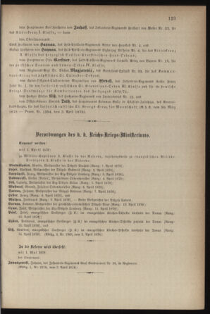 Kaiserlich-königliches Armee-Verordnungsblatt: Personal-Angelegenheiten 18780405 Seite: 3