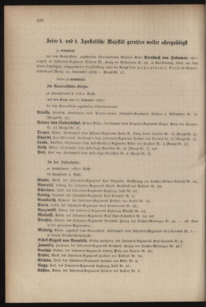 Kaiserlich-königliches Armee-Verordnungsblatt: Personal-Angelegenheiten 18780917 Seite: 10