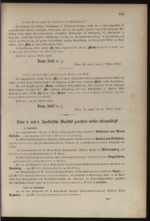 Kaiserlich-königliches Armee-Verordnungsblatt: Personal-Angelegenheiten 18781022 Seite: 3