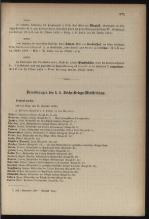 Kaiserlich-königliches Armee-Verordnungsblatt: Personal-Angelegenheiten 18781031 Seite: 3