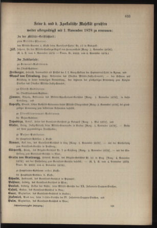 Kaiserlich-königliches Armee-Verordnungsblatt: Personal-Angelegenheiten 18781107 Seite: 41