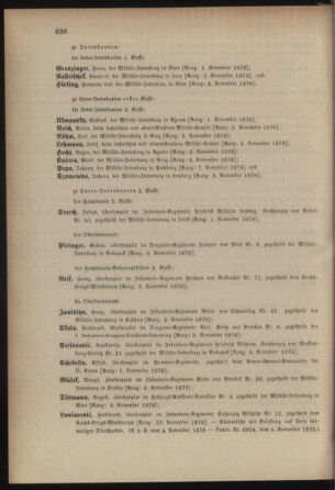 Kaiserlich-königliches Armee-Verordnungsblatt: Personal-Angelegenheiten 18781107 Seite: 46