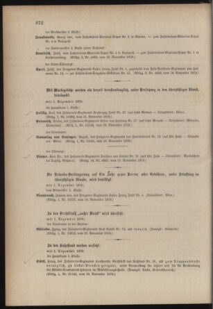 Kaiserlich-königliches Armee-Verordnungsblatt: Personal-Angelegenheiten 18781120 Seite: 6