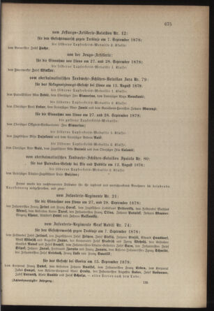 Kaiserlich-königliches Armee-Verordnungsblatt: Personal-Angelegenheiten 18781120 Seite: 9