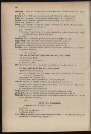 Kaiserlich-königliches Armee-Verordnungsblatt: Personal-Angelegenheiten 18781127 Seite: 6