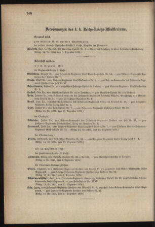 Kaiserlich-königliches Armee-Verordnungsblatt: Personal-Angelegenheiten 18781220 Seite: 8