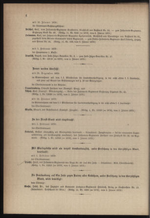 Kaiserlich-königliches Armee-Verordnungsblatt: Personal-Angelegenheiten 18790108 Seite: 6