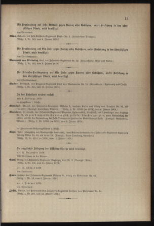 Kaiserlich-königliches Armee-Verordnungsblatt: Personal-Angelegenheiten 18790115 Seite: 11