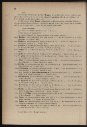 Kaiserlich-königliches Armee-Verordnungsblatt: Personal-Angelegenheiten 18790128 Seite: 2