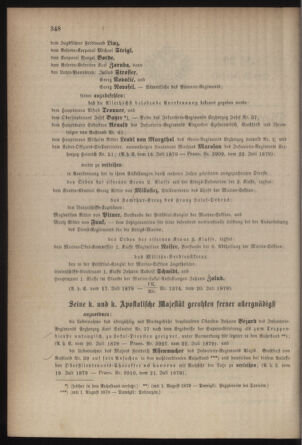 Kaiserlich-königliches Armee-Verordnungsblatt: Personal-Angelegenheiten 18790723 Seite: 2