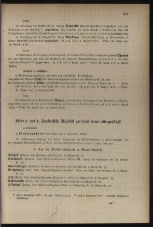 Kaiserlich-königliches Armee-Verordnungsblatt: Personal-Angelegenheiten 18790817 Seite: 3