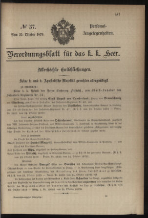 Kaiserlich-königliches Armee-Verordnungsblatt: Personal-Angelegenheiten 18791025 Seite: 93