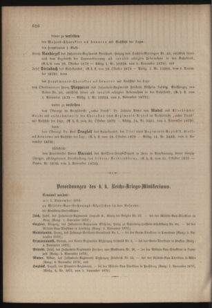 Kaiserlich-königliches Armee-Verordnungsblatt: Personal-Angelegenheiten 18791110 Seite: 2