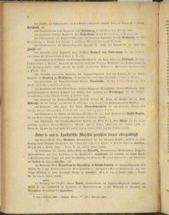 Kaiserlich-königliches Armee-Verordnungsblatt: Personal-Angelegenheiten 18800107 Seite: 2