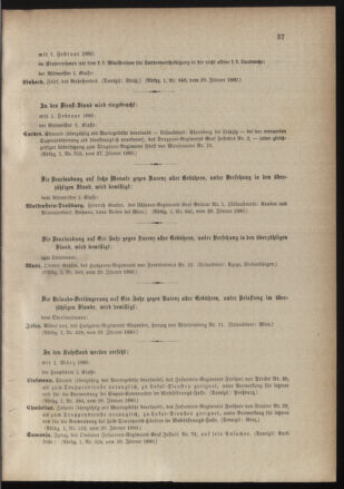 Kaiserlich-königliches Armee-Verordnungsblatt: Personal-Angelegenheiten 18800131 Seite: 3