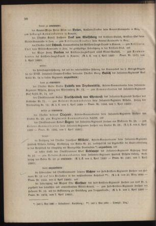 Kaiserlich-königliches Armee-Verordnungsblatt: Personal-Angelegenheiten 18800408 Seite: 2