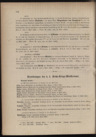 Kaiserlich-königliches Armee-Verordnungsblatt: Personal-Angelegenheiten 18800416 Seite: 2