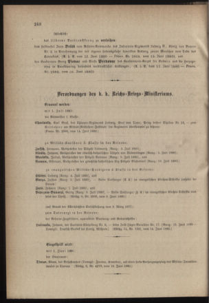 Kaiserlich-königliches Armee-Verordnungsblatt: Personal-Angelegenheiten 18800617 Seite: 2