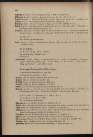 Kaiserlich-königliches Armee-Verordnungsblatt: Personal-Angelegenheiten 18801031 Seite: 46