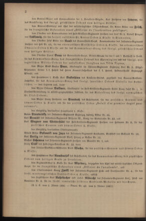 Kaiserlich-königliches Armee-Verordnungsblatt: Personal-Angelegenheiten 18810108 Seite: 2