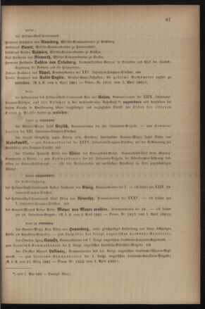 Kaiserlich-königliches Armee-Verordnungsblatt: Personal-Angelegenheiten 18810409 Seite: 9