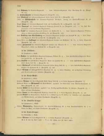 Kaiserlich-königliches Armee-Verordnungsblatt: Personal-Angelegenheiten 18810426 Seite: 6