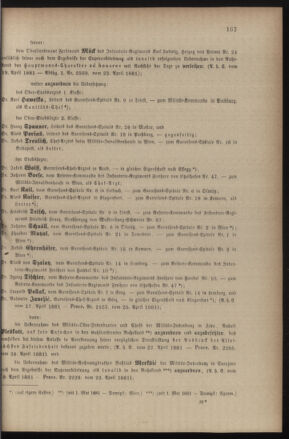 Kaiserlich-königliches Armee-Verordnungsblatt: Personal-Angelegenheiten 18810426 Seite: 61