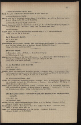 Kaiserlich-königliches Armee-Verordnungsblatt: Personal-Angelegenheiten 18810426 Seite: 71