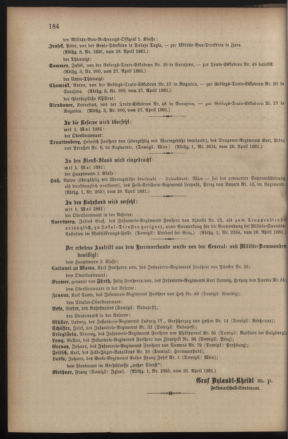 Kaiserlich-königliches Armee-Verordnungsblatt: Personal-Angelegenheiten 18810430 Seite: 4