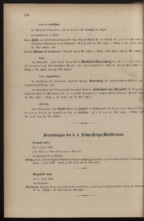 Kaiserlich-königliches Armee-Verordnungsblatt: Personal-Angelegenheiten 18810528 Seite: 2