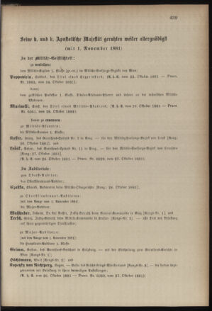 Kaiserlich-königliches Armee-Verordnungsblatt: Personal-Angelegenheiten 18811028 Seite: 47