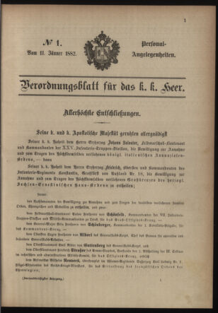 Kaiserlich-königliches Armee-Verordnungsblatt: Personal-Angelegenheiten