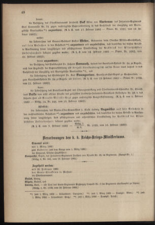 Kaiserlich-königliches Armee-Verordnungsblatt: Personal-Angelegenheiten 18820222 Seite: 2