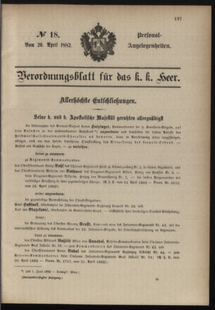 Kaiserlich-königliches Armee-Verordnungsblatt: Personal-Angelegenheiten 18820426 Seite: 67