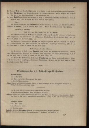 Kaiserlich-königliches Armee-Verordnungsblatt: Personal-Angelegenheiten 18820426 Seite: 69