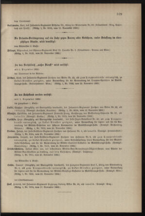 Kaiserlich-königliches Armee-Verordnungsblatt: Personal-Angelegenheiten 18821124 Seite: 7