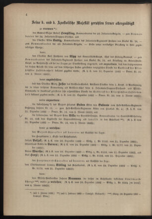 Kaiserlich-königliches Armee-Verordnungsblatt: Personal-Angelegenheiten 18830106 Seite: 4