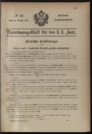 Kaiserlich-königliches Armee-Verordnungsblatt: Personal-Angelegenheiten