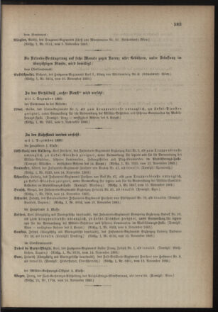 Kaiserlich-königliches Armee-Verordnungsblatt: Personal-Angelegenheiten 18831116 Seite: 23