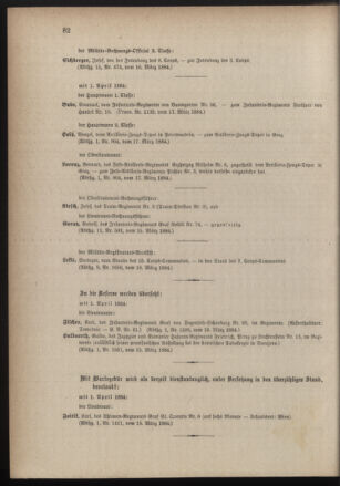 Kaiserlich-königliches Armee-Verordnungsblatt: Personal-Angelegenheiten 18840319 Seite: 4