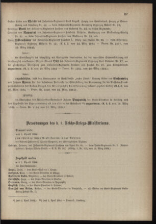 Kaiserlich-königliches Armee-Verordnungsblatt: Personal-Angelegenheiten 18840324 Seite: 3