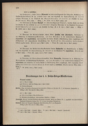 Kaiserlich-königliches Armee-Verordnungsblatt: Personal-Angelegenheiten 18840406 Seite: 4