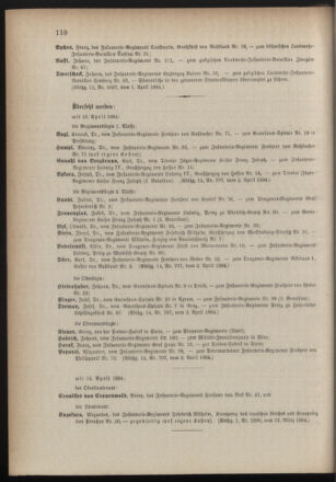 Kaiserlich-königliches Armee-Verordnungsblatt: Personal-Angelegenheiten 18840406 Seite: 6