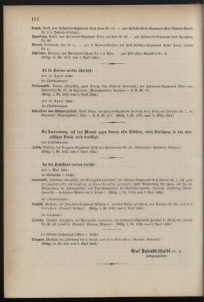 Kaiserlich-königliches Armee-Verordnungsblatt: Personal-Angelegenheiten 18840406 Seite: 8