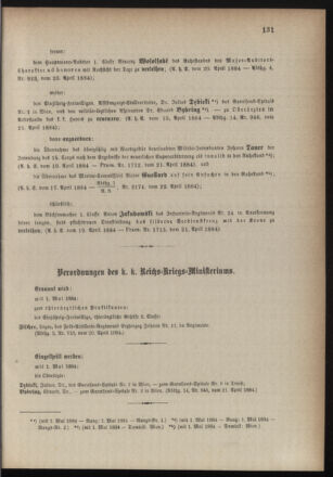 Kaiserlich-königliches Armee-Verordnungsblatt: Personal-Angelegenheiten 18840423 Seite: 3