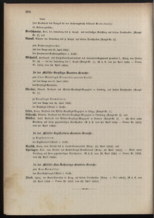 Kaiserlich-königliches Armee-Verordnungsblatt: Personal-Angelegenheiten 18840427 Seite: 70