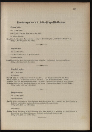 Kaiserlich-königliches Armee-Verordnungsblatt: Personal-Angelegenheiten 18840509 Seite: 19